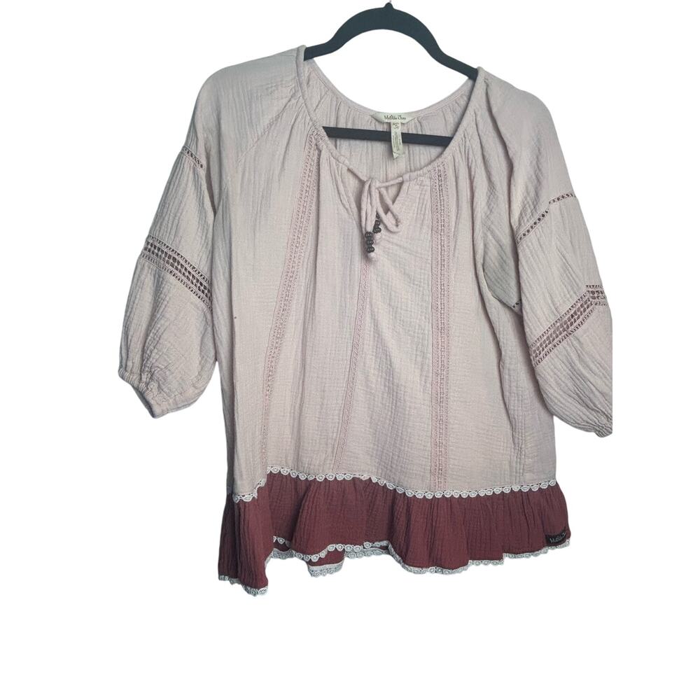 Matilda Jane Blouse Peach Cottagecore Cottage Women Size Medium M